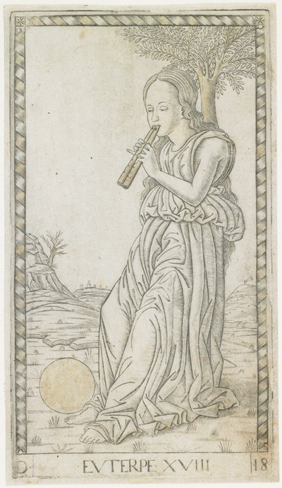 Euterpe, c.1465 by Master of the E Series Tarocchi Master of the E Series Tarocchi